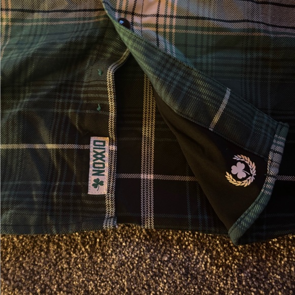 Men’s Sz Small the Reilly pearl snap DIXXON Green and Black Plaid Shirt - Picture 2 of 14